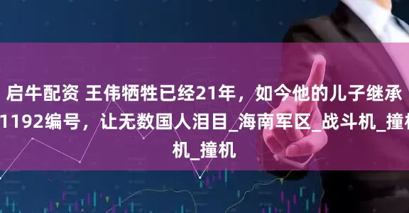 启牛配资 王伟牺牲已经21年，如今他的儿子继承81192编号，让无数国人泪目_海南军区_战斗机_撞机
